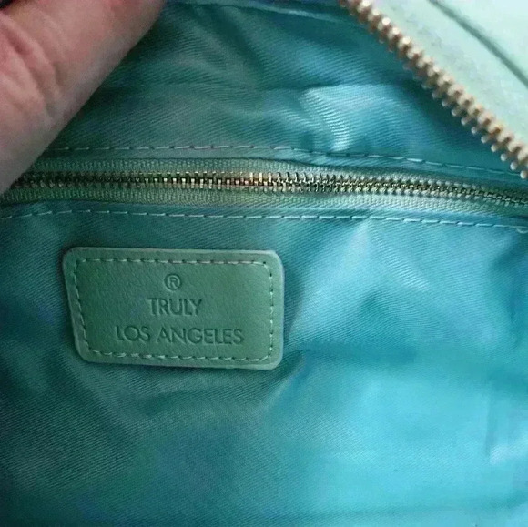 TRULY Los Angeles Cosmetcs bag. Mint green in color. - Picture 8 of 10